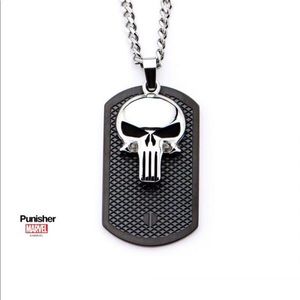 Punisher cutout pendent necklace